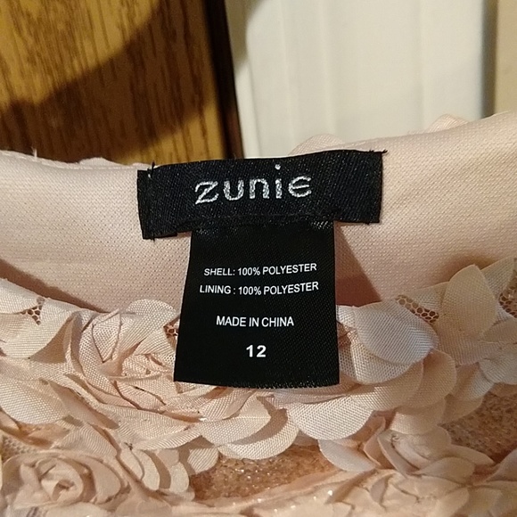 Zunie size 12 sleeveless floral High-Low dress - Picture 3 of 8